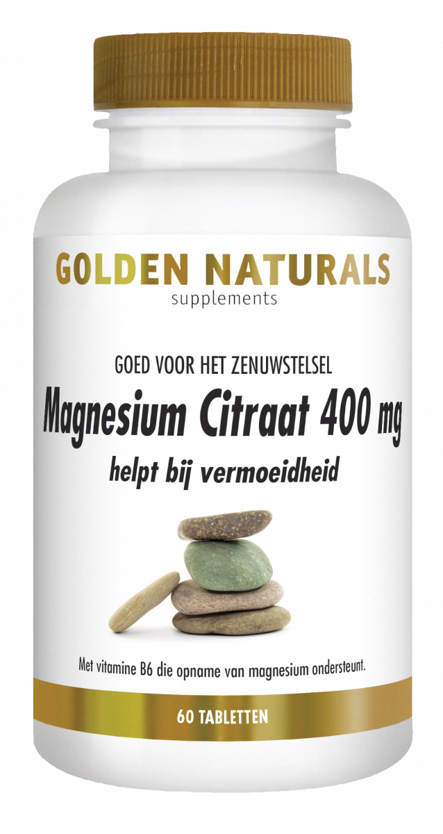 Golden Naturals Magnesium Citraat 400mg 60 tabl