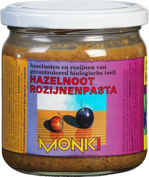 Monki Hazelnoot-Rozijnenpasta 