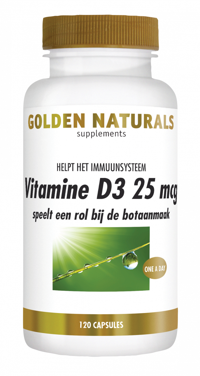 Golden Naturals Vitamine D3 25mcg 120 softgels