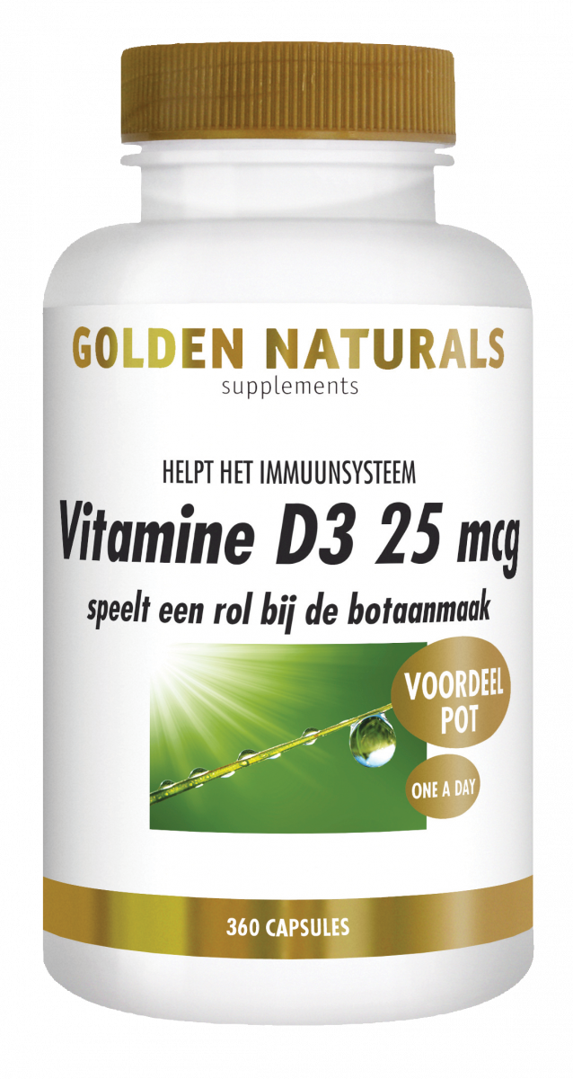Golden Naturals Vitamine D3 25mcg 360 softgels