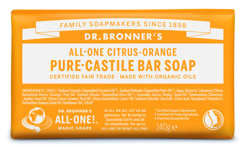 Dr Bronners Zeepblok met Citrus 140 gram