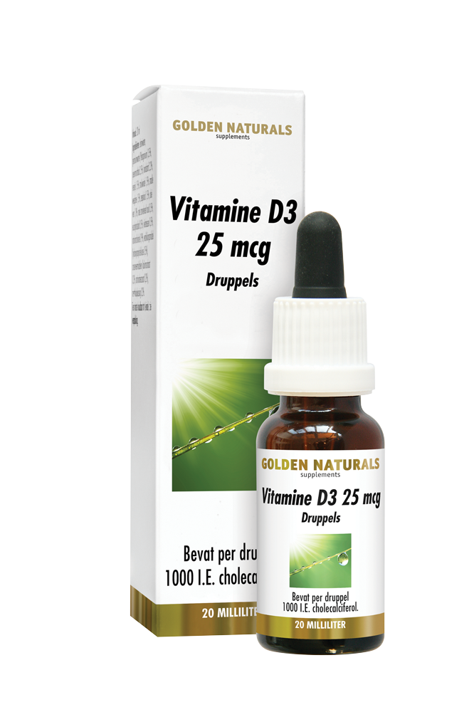 Golden Naturals&nbsp;Vitamine D3 25mcg&nbsp;