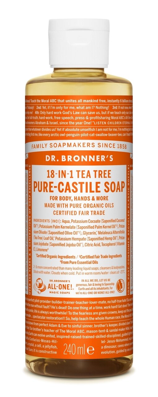 Dr Bronners Vloeibare Zeep met Tea Tree 240ml