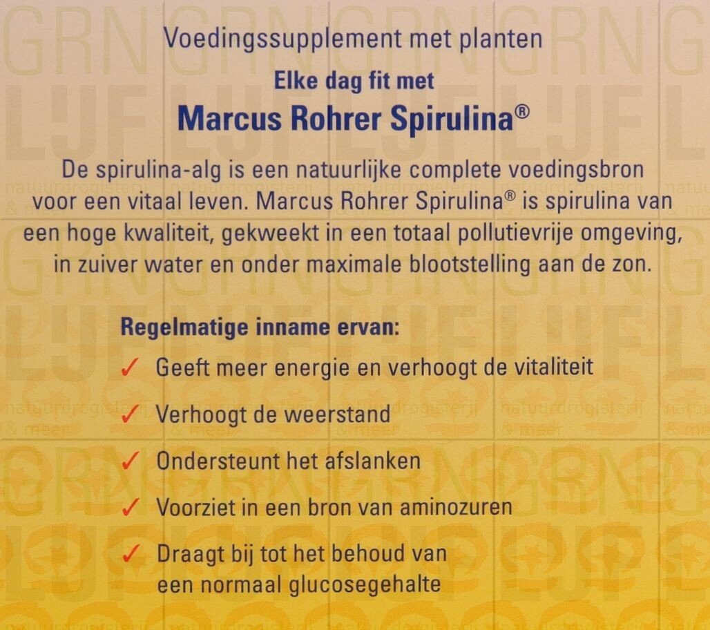 Marcus Rohrer Spirulina navulverpakking
