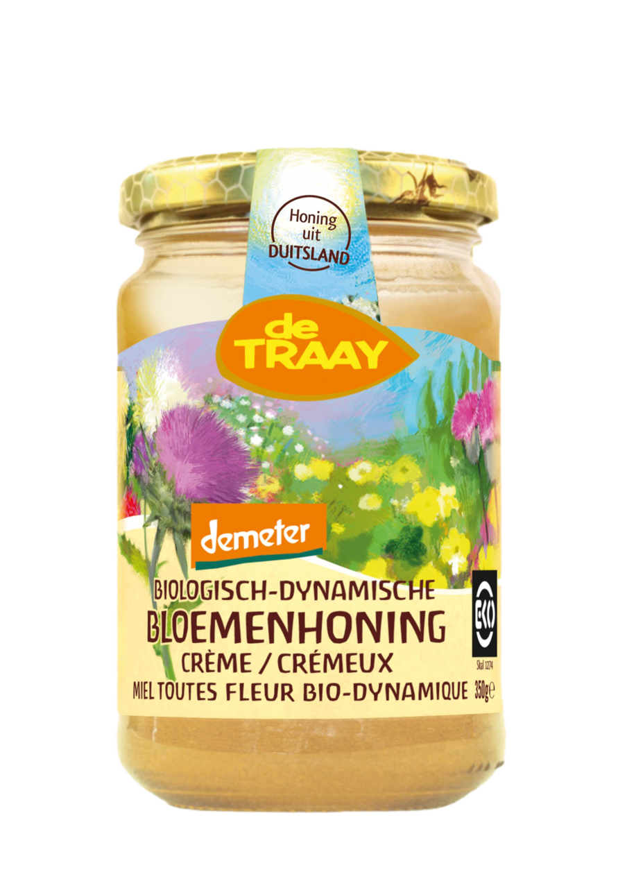 Bloemenhoning Cr&egrave;me DEMETER 350 gram - De Traay