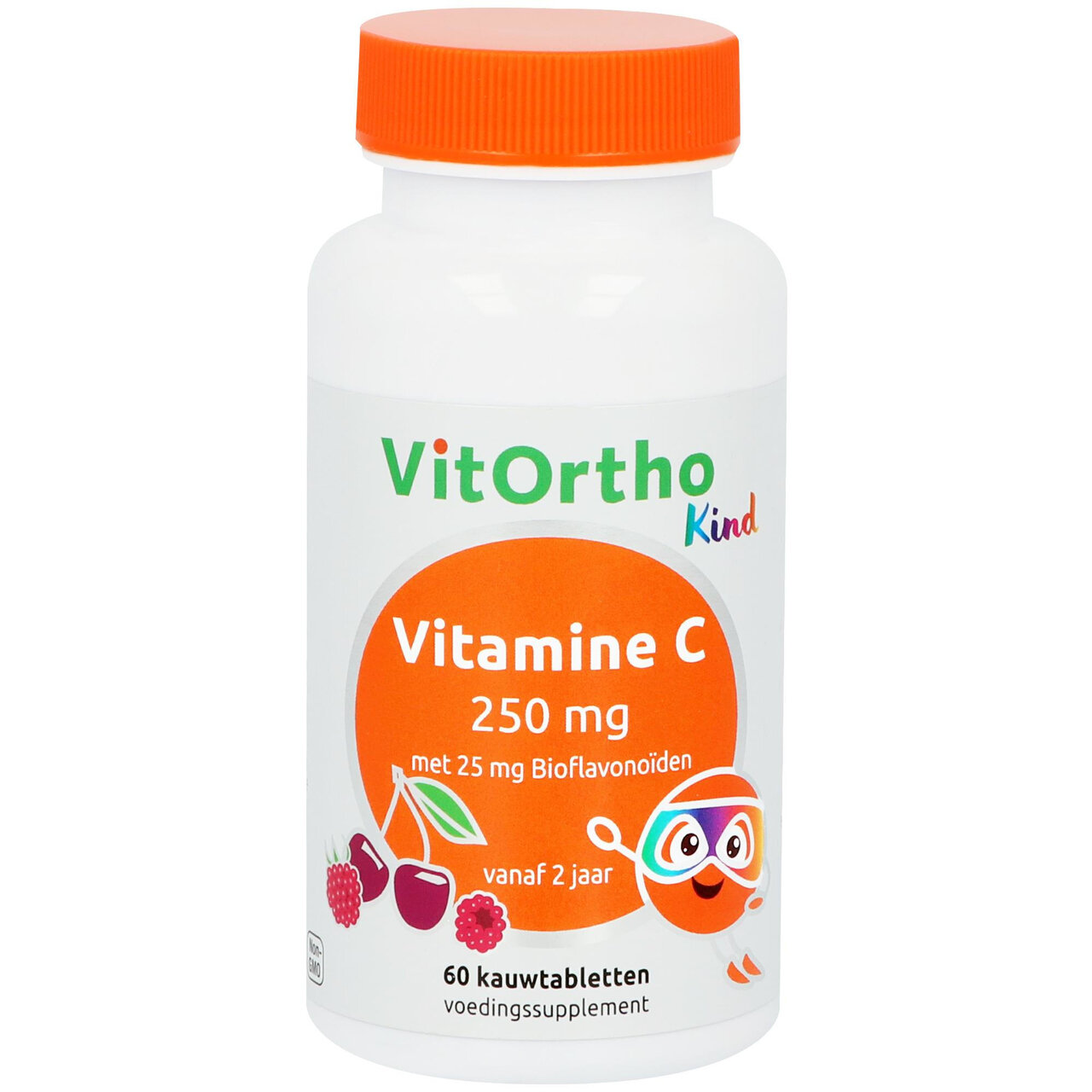 Vitamine C 250 mg met 25 mg Bioflavono&iuml;den Kind - 60 kt - Vitortho / NOW