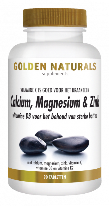 Calcium, Magnesium &amp; Zink - 90 tab - Golden Naturals