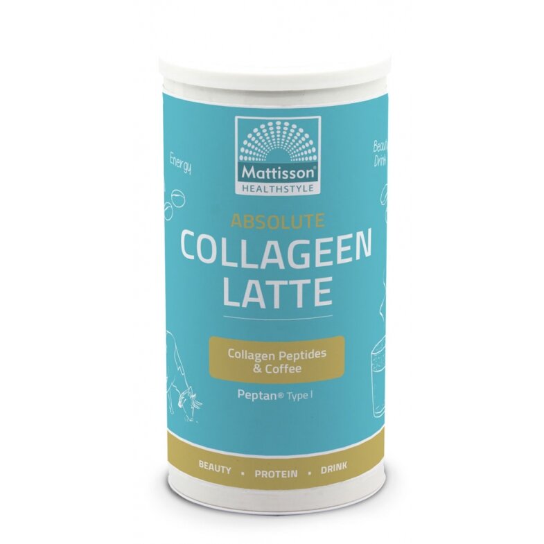 Absolute Collageen Latte Instant Collagen &amp; Coffee Drink &ndash; 180g - Mattisson