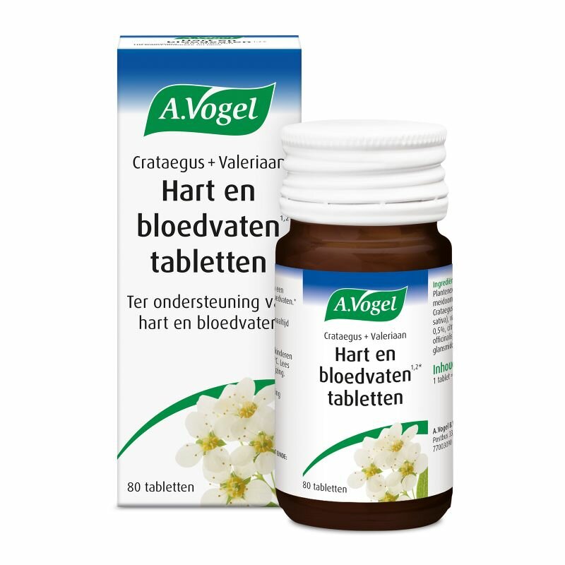 Crataegus + Valeriaan Hart en bloedvaten - 80 tabletten - A. Vogel