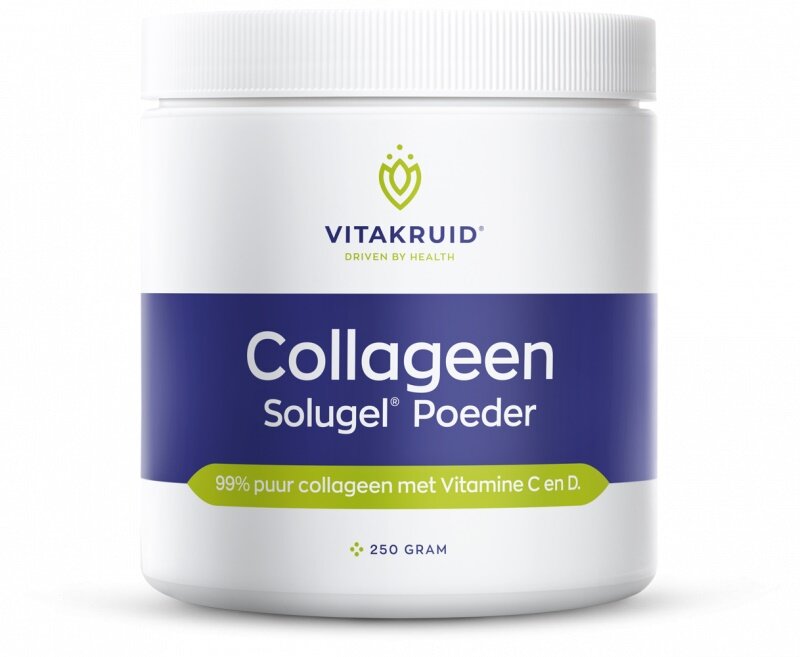 Vitakruid - Collageen solugel poeder met C en D - 250 gram