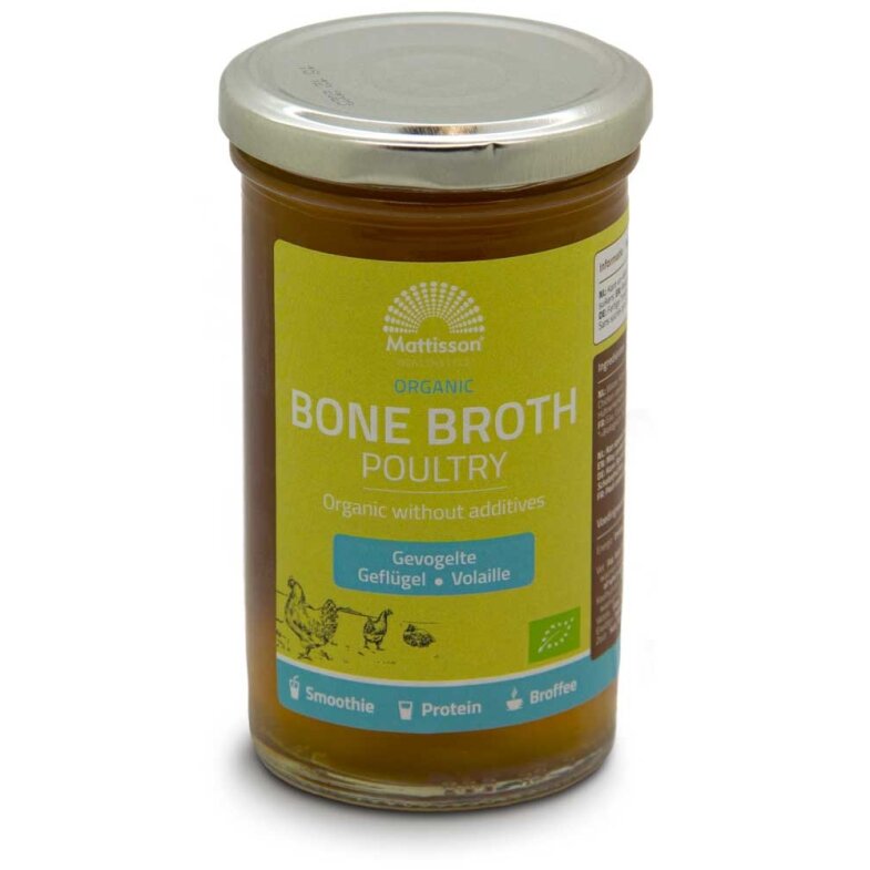 Biologische Botten Bouillon Gevogelte - Bone Broth Poultry - 240ml - Mattisson
