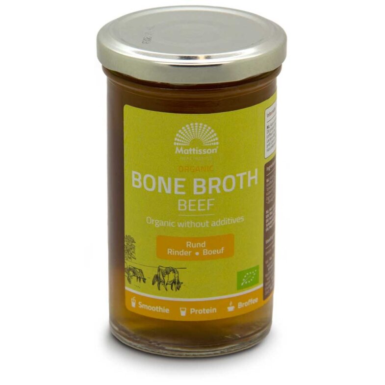 Biologische Runder Botten Bouillon - Beef Bone Broth - 240 ml - Mattisson