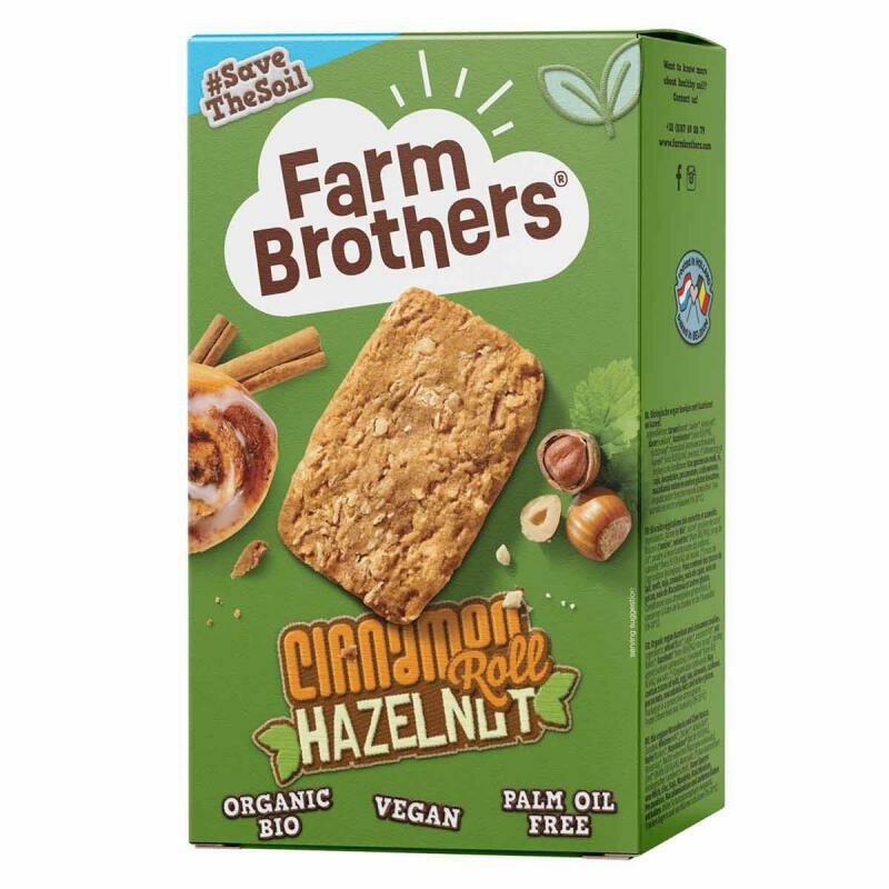 Farm Brothers - Hazelnoot Kaneel Koekjes - 135 gram Nederlands