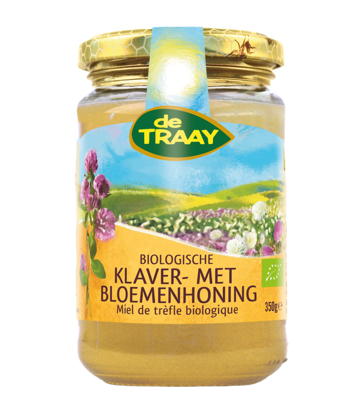 Klaver- met Bloemenhoning BIO - 350 gram - De Traay