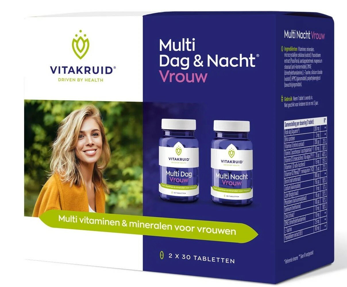 Multi Dag &amp; Nacht&reg; Vrouw - 2x 90 tabletten - Vitakruid