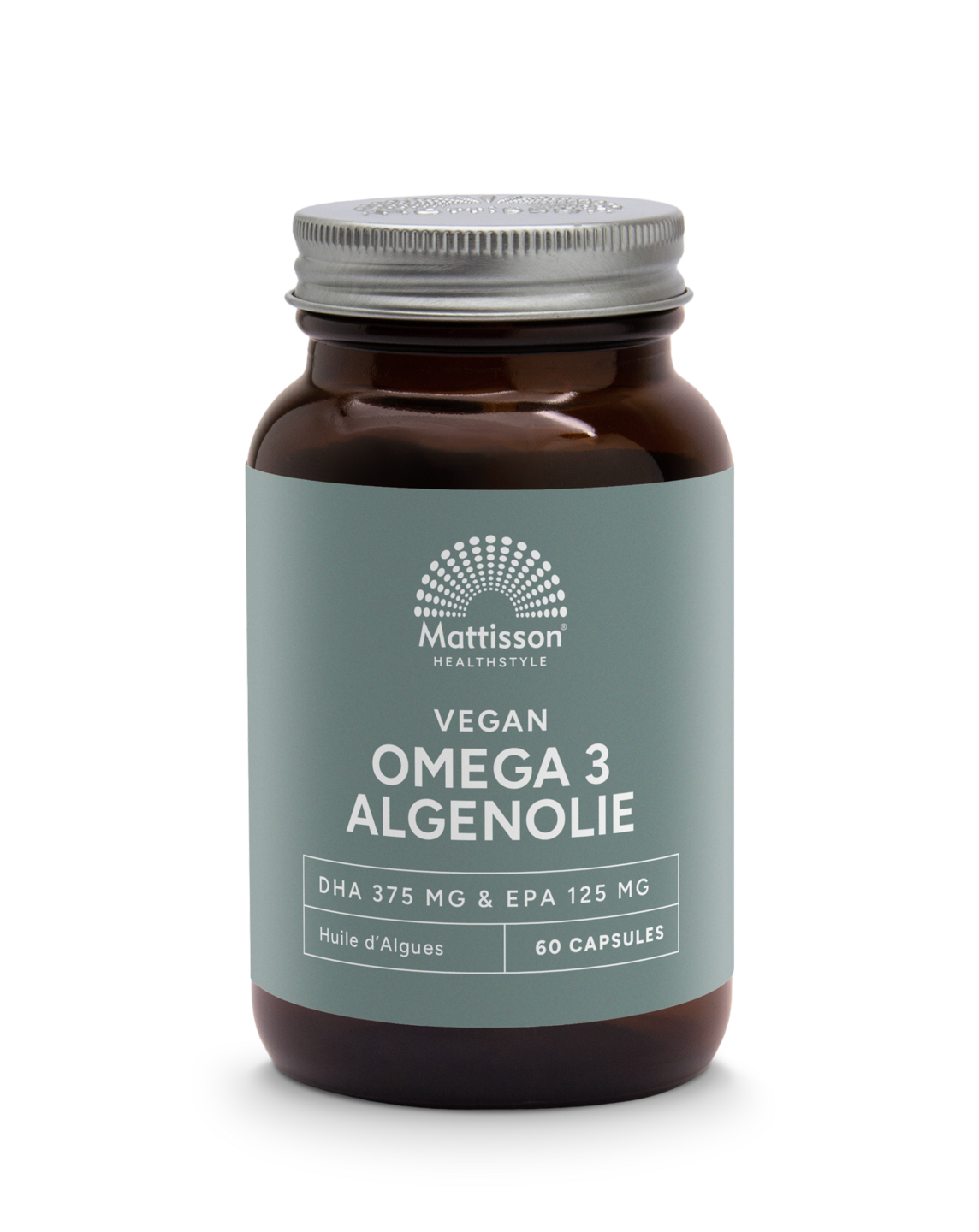 Vegan Omega-3 Algenolie 500 mg - DHA 375 mg &amp; EPA 125 mg - 60 capsules - Mattisson
