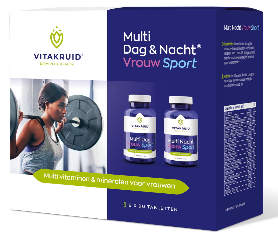 Multi Dag &amp; Nacht Vrouw&reg; Sport - 2 x 90 tabletten - Vitakruid