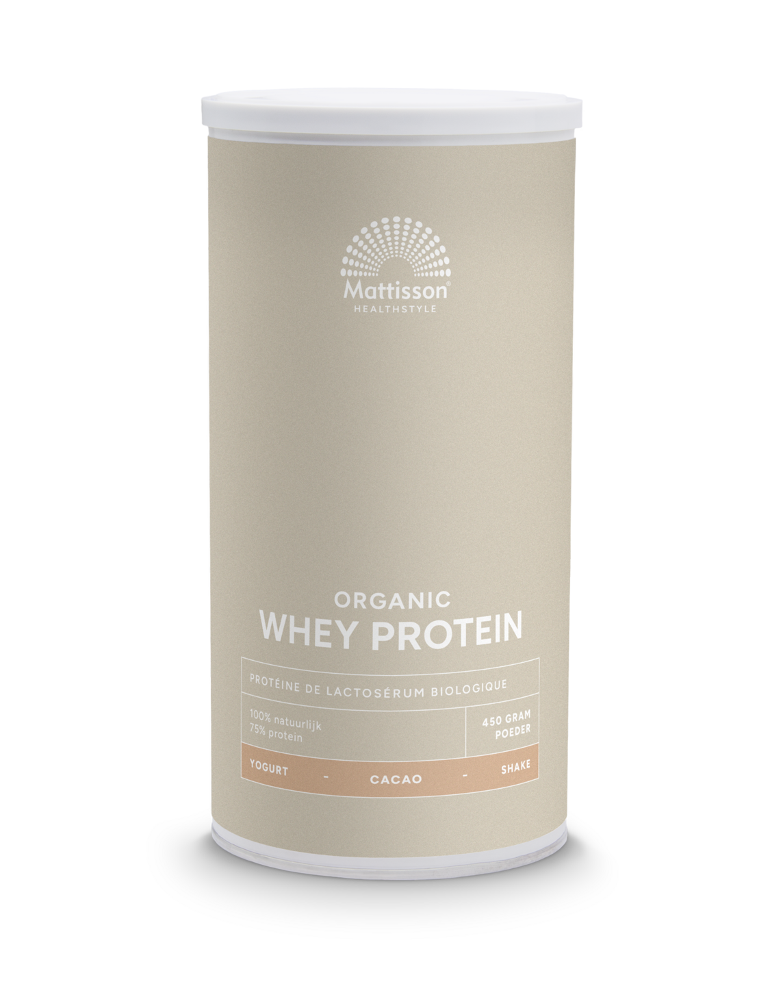 Wei Prote&iuml;ne Cacao Biologisch 75% - 450g - Mattisson