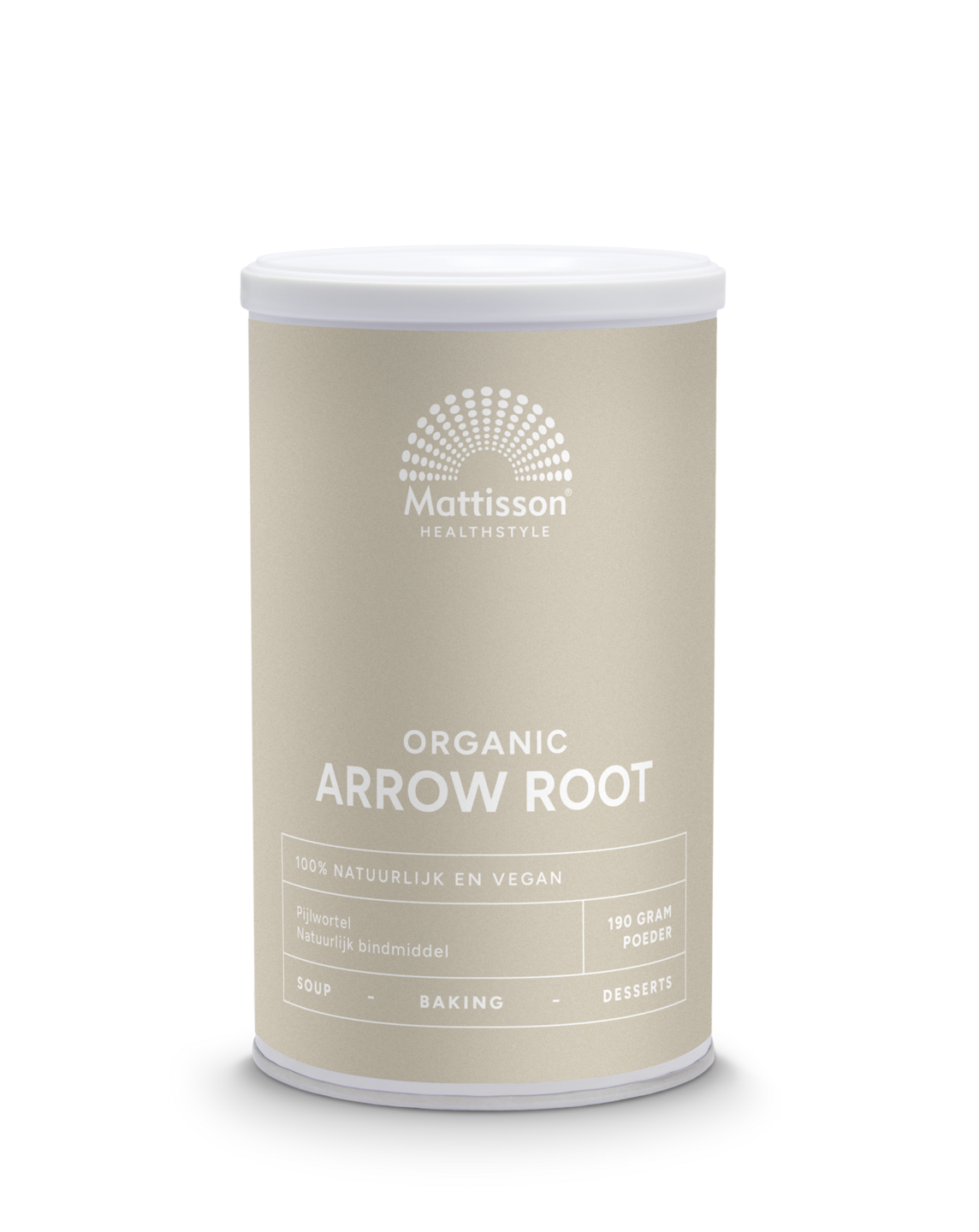 Biologische Pijlstaartwortel poeder - Arrowroot - 190 g - Mattisson