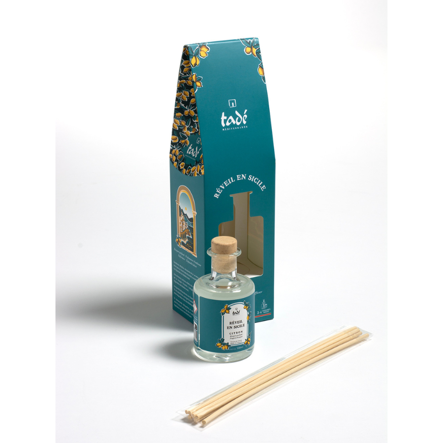 Tad&eacute; - Huisparfum Geurstokjes - Lemon Siciliaanse Sfeer - 100ml