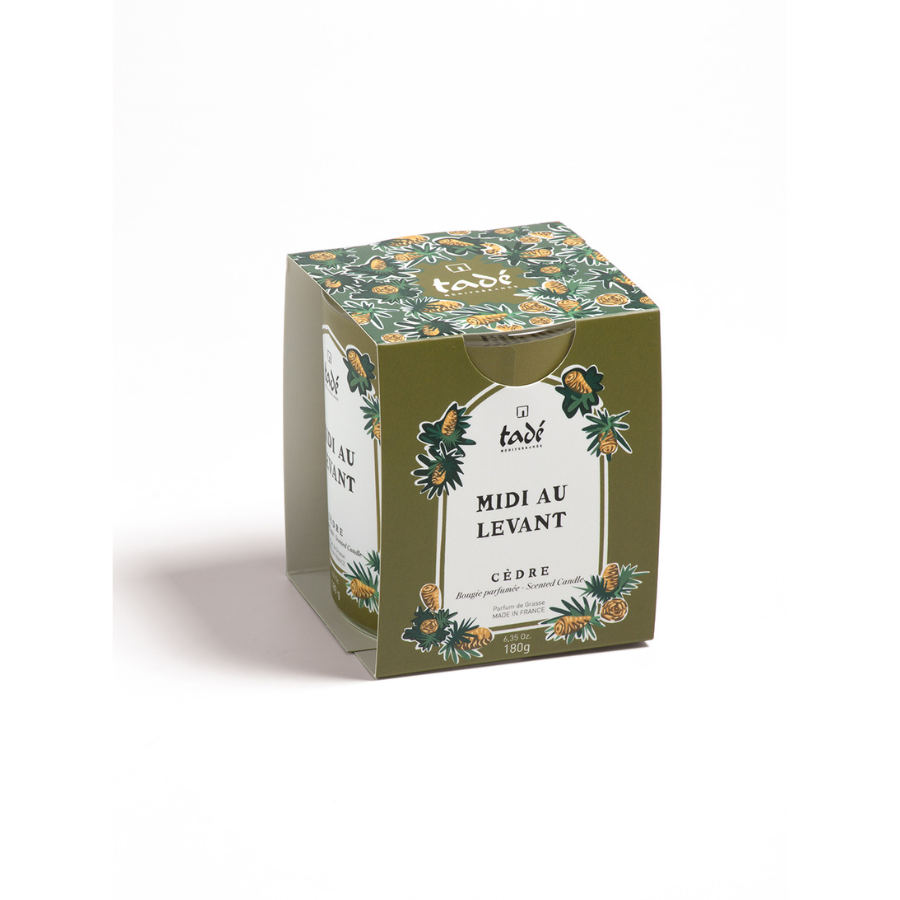 Tad&eacute; - Geurkaars - Ceder Houtachtig Ori&euml;ntaals - 180g