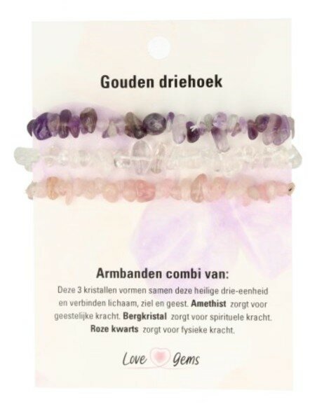 Ruben Robijn - Splitarmband combi Gouden driehoek