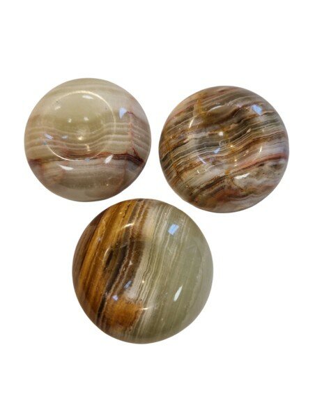 Ruben Robijn - Aragoniet eierdoppen set (Onyxmarmer) - 3 stuks
