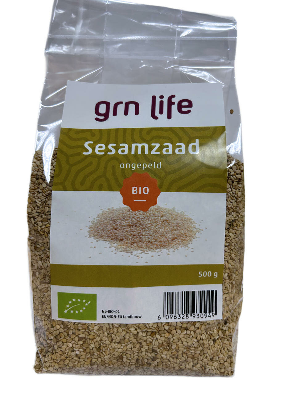 Biologische Ongepeld en Ongeroosterd Sesamazaad