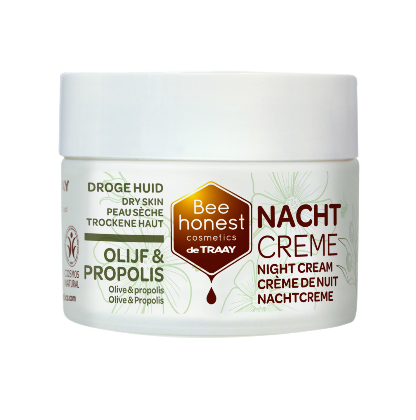 Nacht cr&egrave;me Olijf &amp; Propolis - 50 ml - Bee Honest