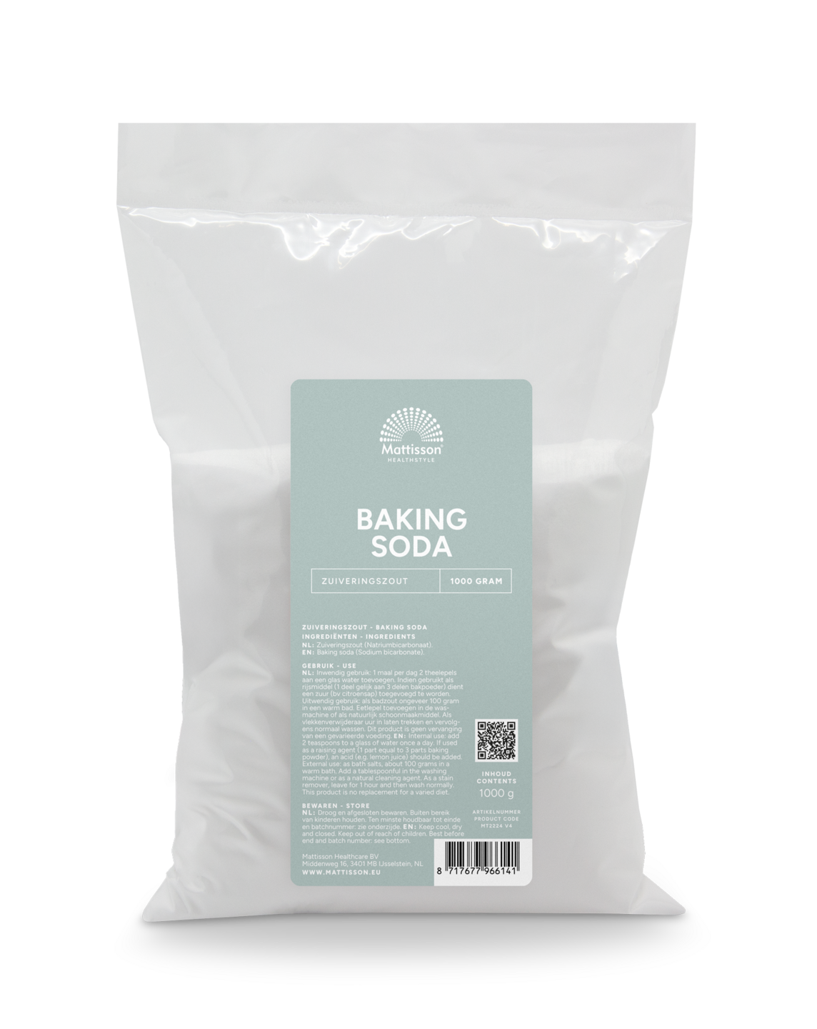 Baking Soda - Zuiveringszout - 1000 g - Mattisson