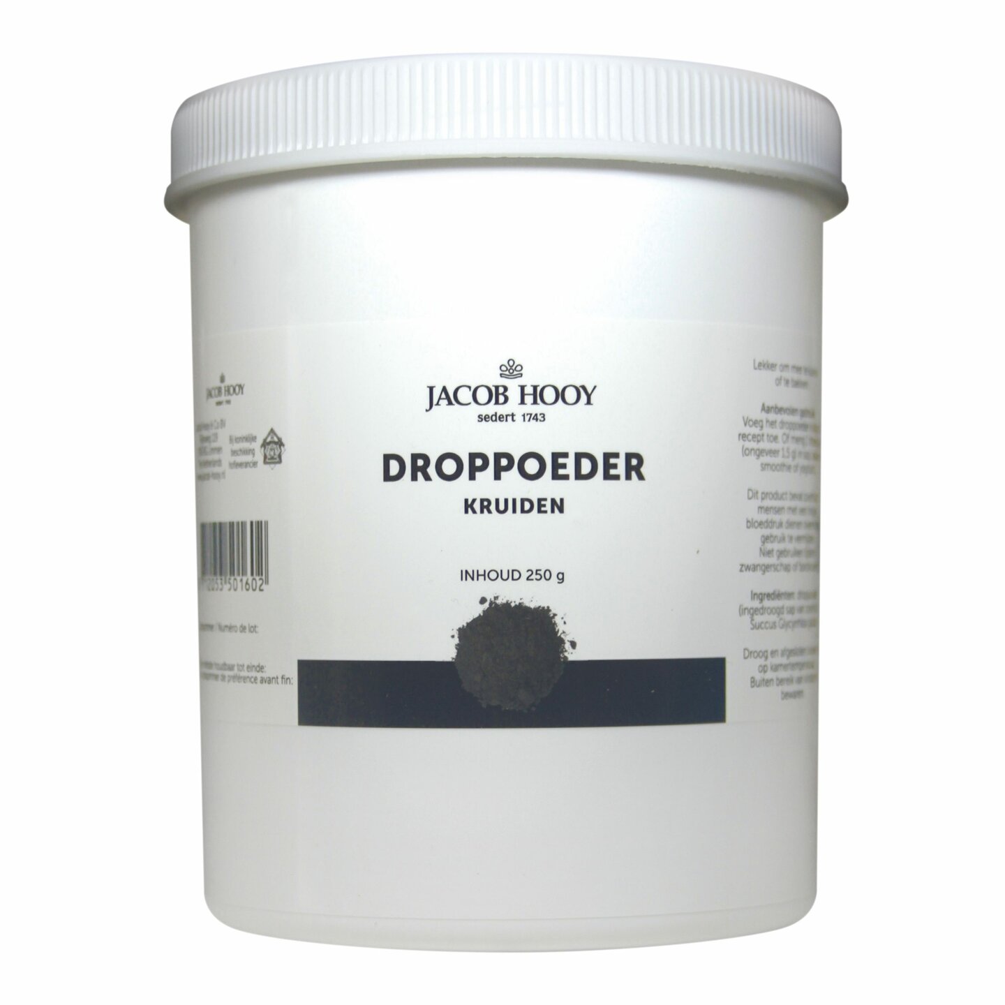 Jacob Hooy - Droppoeder pot - 250 gram