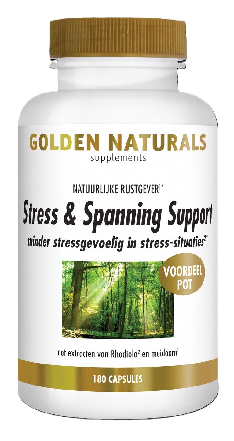 Stress &amp; Spanning Support - 180 caps - Golden Naturals
