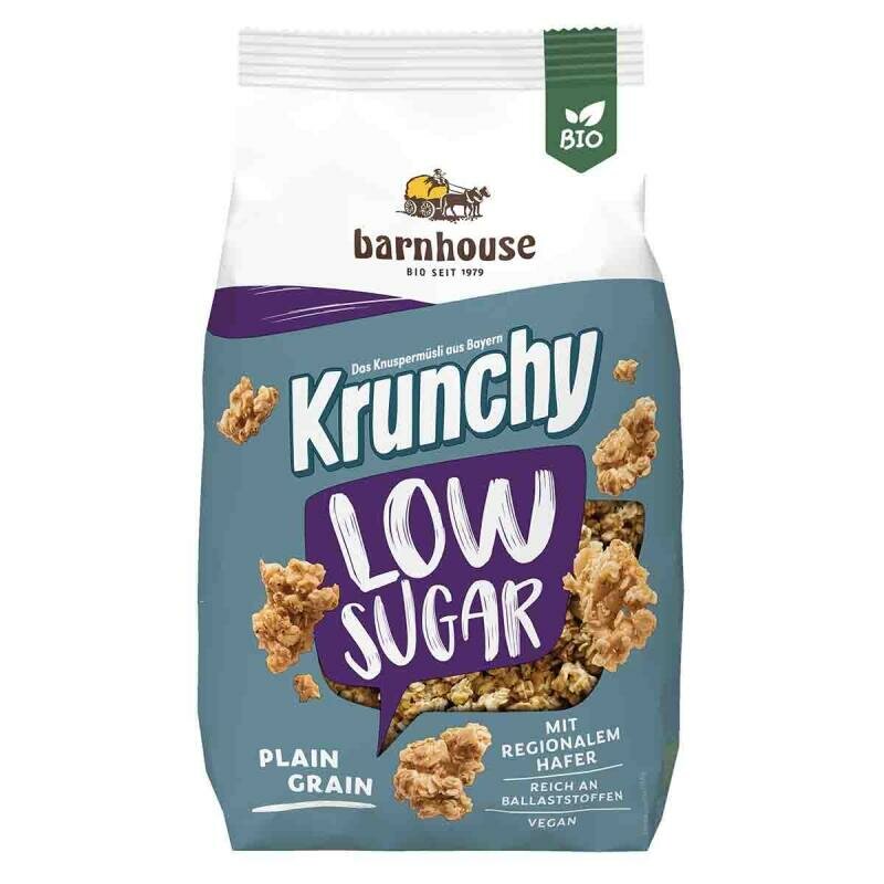 Barnhouse - Krunchy low sugar plain grain - 375 gram