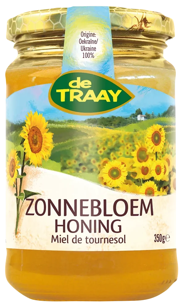 Zonnebloemhoning  - 350 gram - De Traay