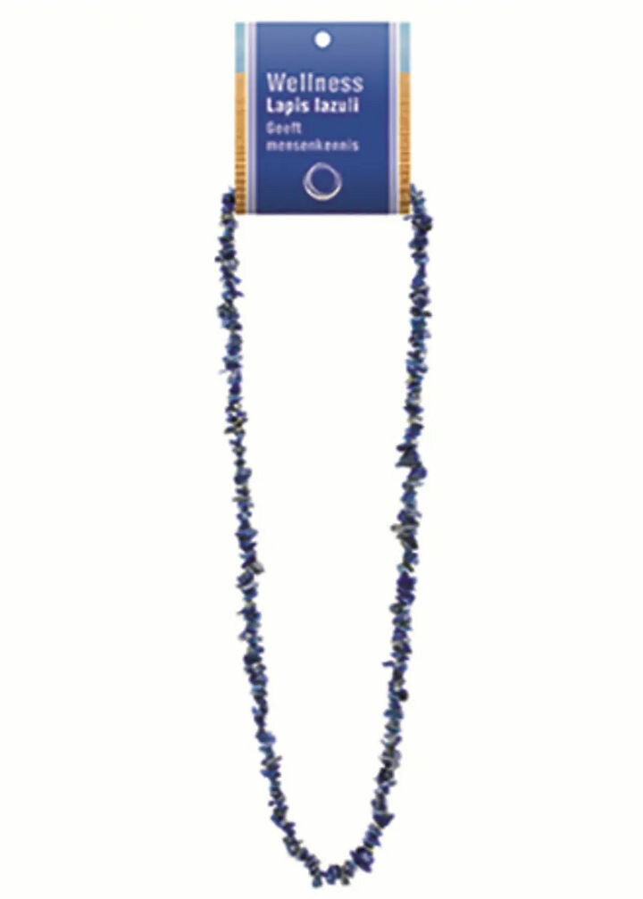 Ruben Robijn Lapis Lazuli splitketting 45 cm met goudkleurige pyrietspikkels