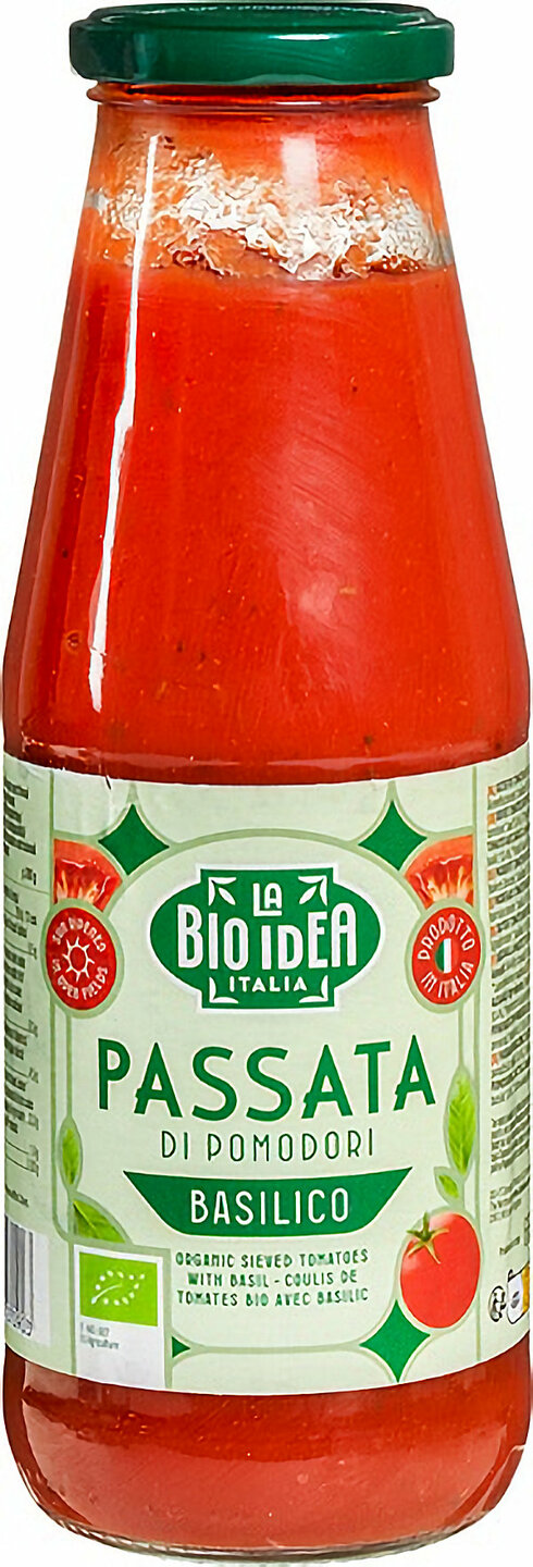 La Bio Idea Passata Basilicum van zongerijpte Italiaanse tomaten