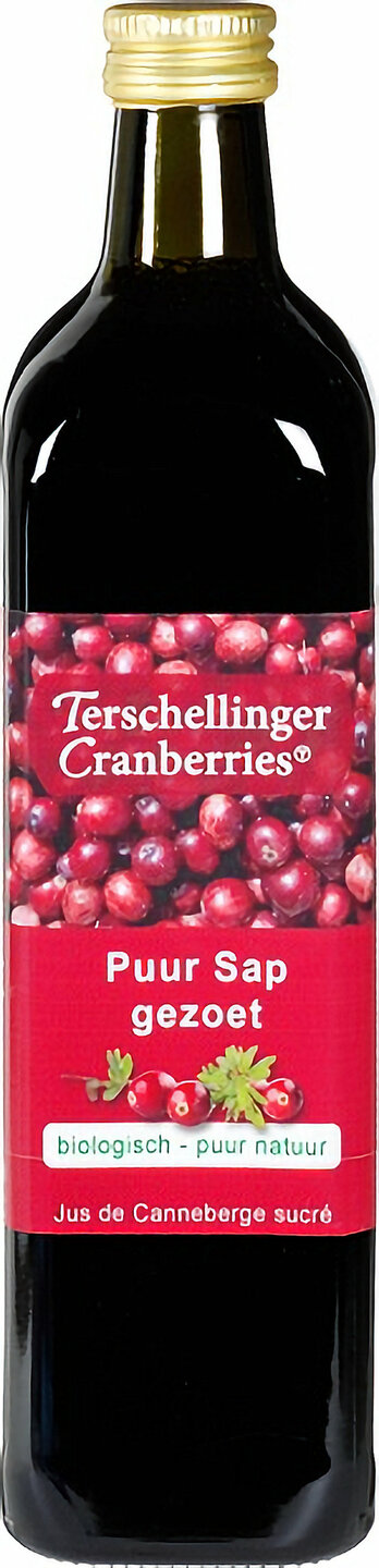 Terschellinger Cranberrysap Gezoet &ndash; Friszoete smaak van Terschellinger cranberries