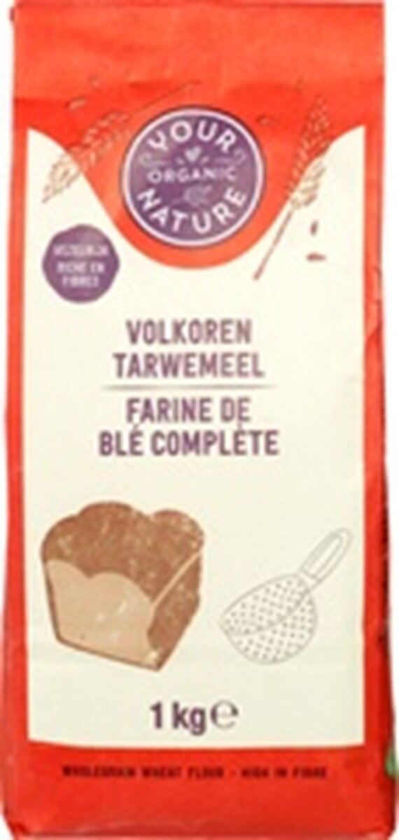 Your Organic Nature Volkoren Tarwemeel 1 kg voor dagelijks bakken