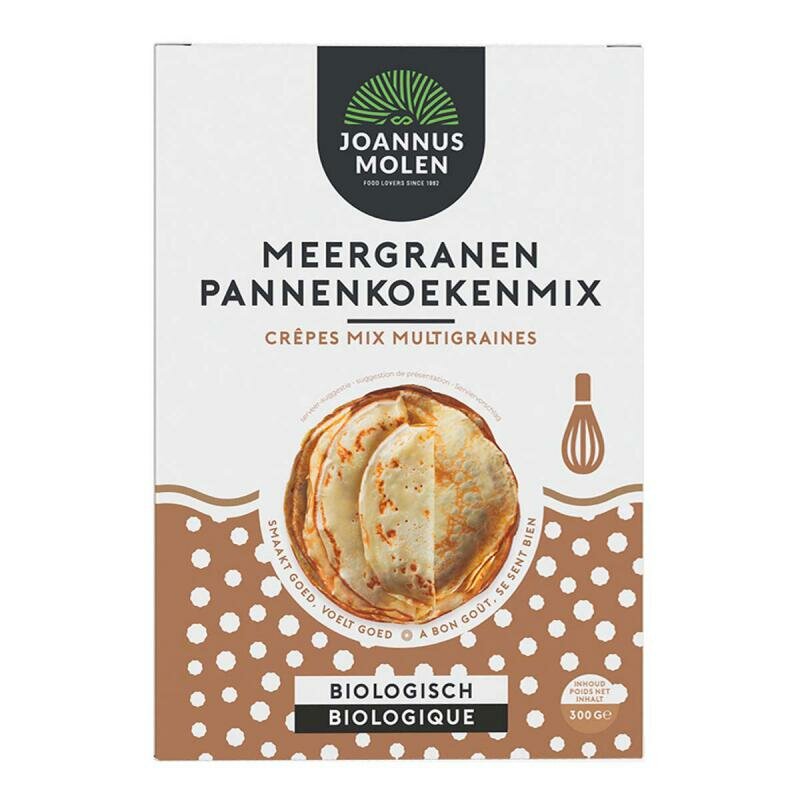 Joannusmolen Meergranen Pannenkoekenmix &ndash; luchtige pannenkoeken met volle graansmaak