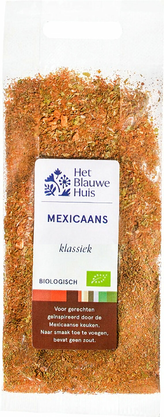 Het Blauwe Huis Biologische Mexicaanse Kruidenmix met cacao zonder toegevoegd zout