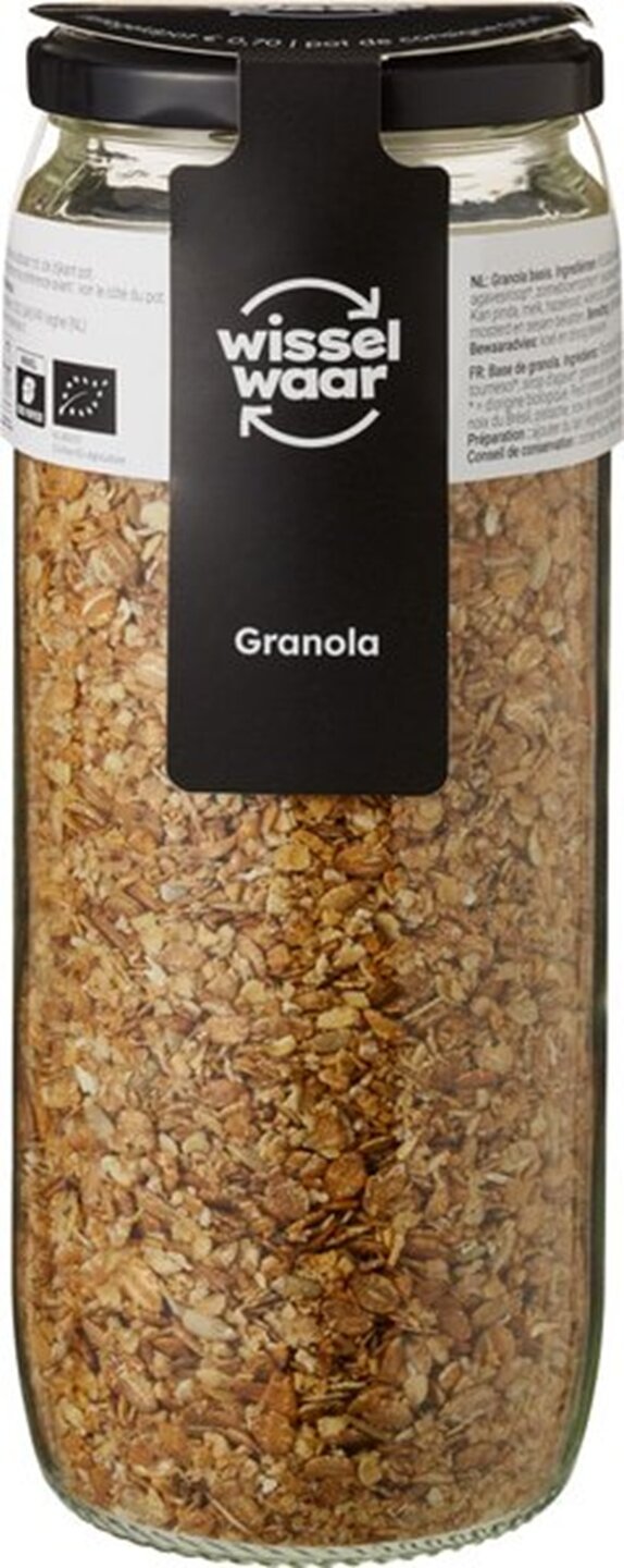 Wisselwaar Biologische Granola Basis knapperig en zelf naar smaak te combineren