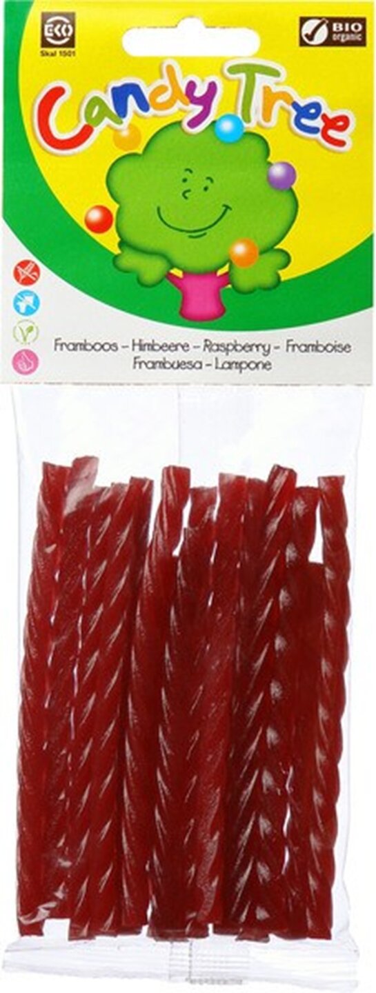 Candy Tree Biologische Frambozenkabels Glutenvrij zacht snoep zonder gelatine