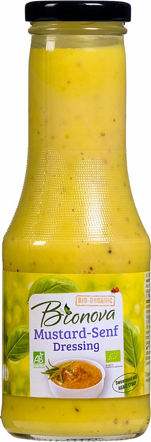 Bionova Biologische Mosterd Salade Dressing 290 ml met 10% mosterd
