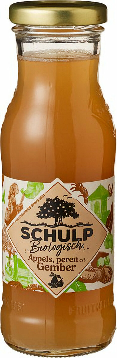 Schulp Biologisch Appel Peer Gembersap 200 ml met frisse gemberkick