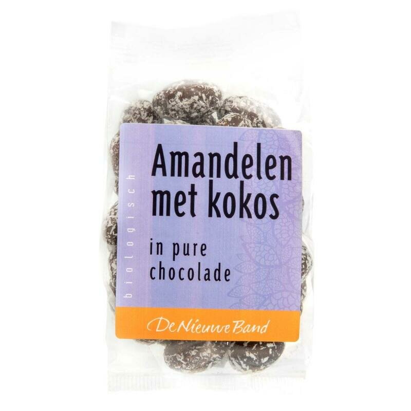 De Nieuwe Band Amandelen in Pure Chocolade met Kokos &ndash; volle smaak