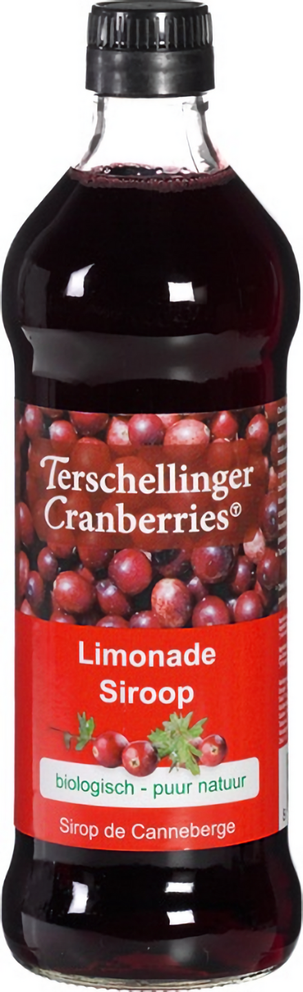 Terschellinger biologische cranberrysiroop 500 ml met 63% cranberrysap