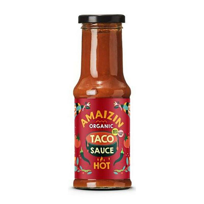 Amaizin Taco Saus Hot Bio 220g zonder toegevoegde suiker