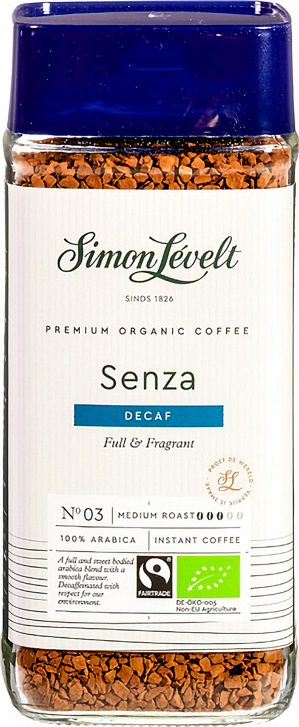 Simon L&eacute;velt Senza biologische cafe&iuml;nevrije oploskoffie van 100% Arabica