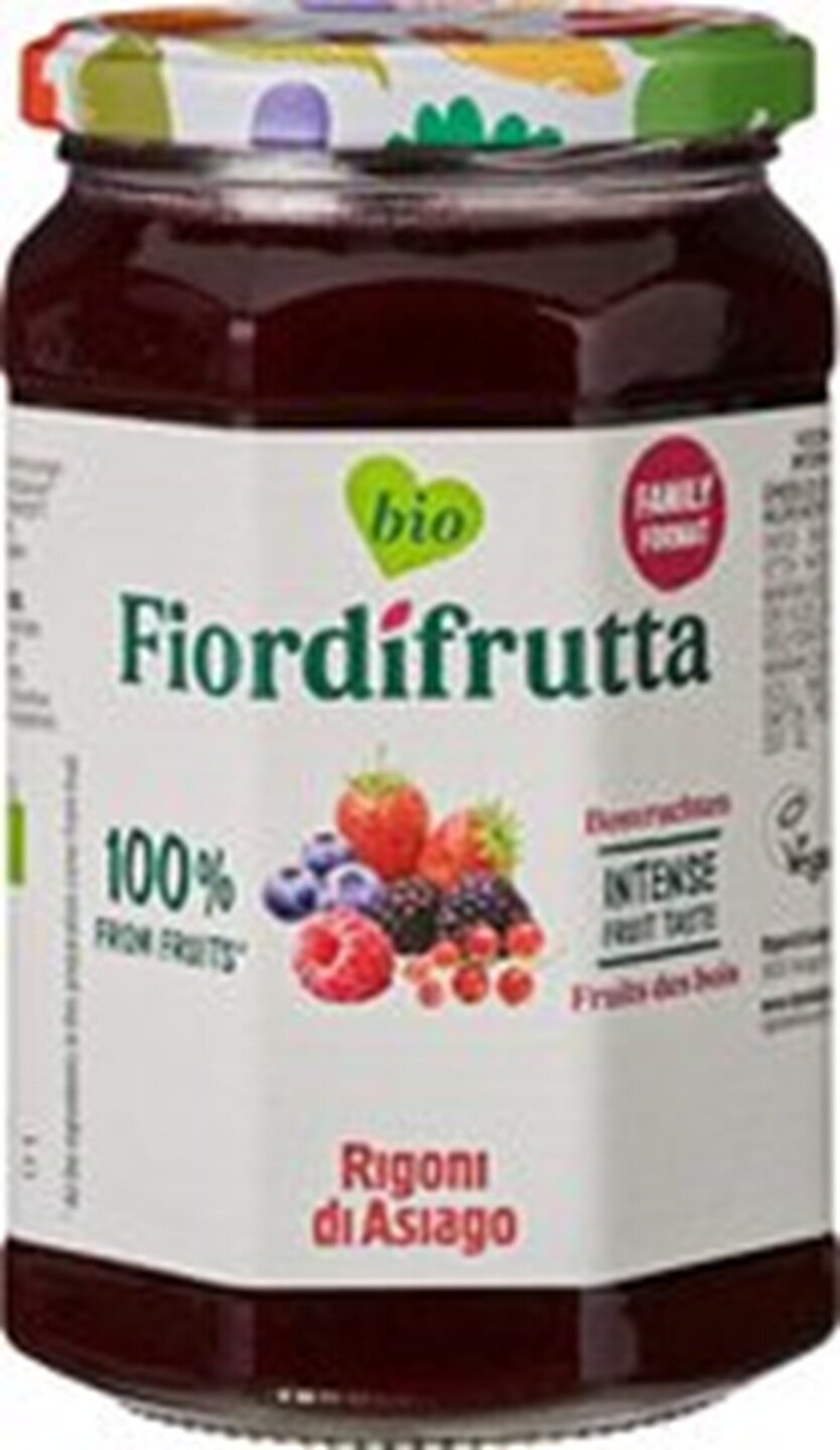 Fiordifrutta Bosvruchten Fruitbeleg Bio 600 gram met rijke bosvruchtensmaak