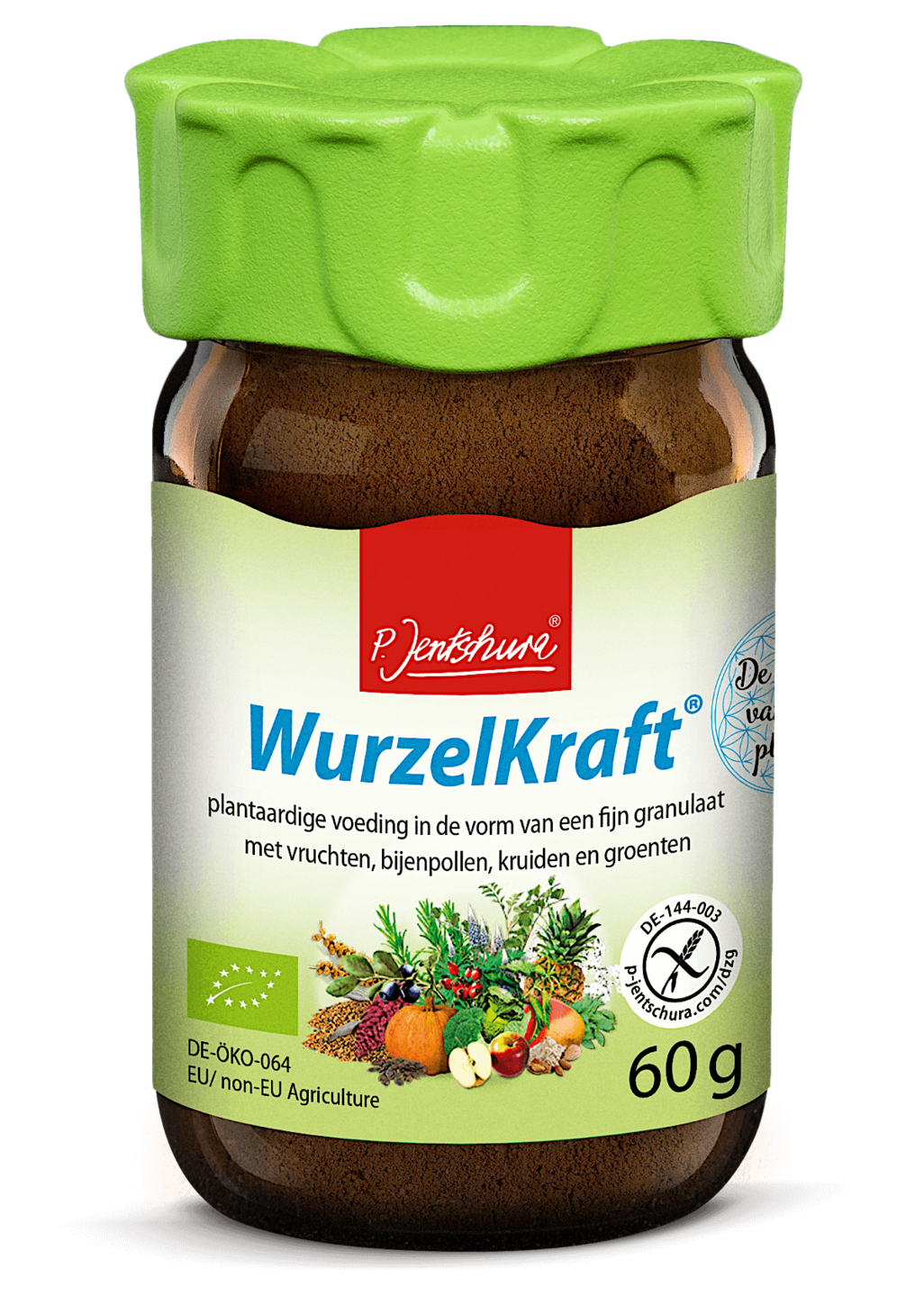 Jentschura WurzelKraft Bio 60 g, fijn granulaat met meer dan 100 planten